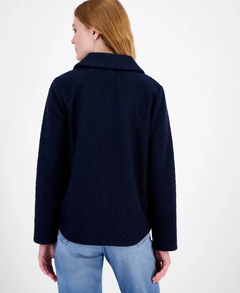 Tommy Hilfiger Women's Faux-Sherpa Snap-Front Jacket