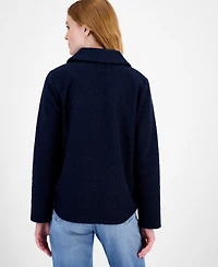 Tommy Hilfiger Women's Faux-Sherpa Snap-Front Jacket