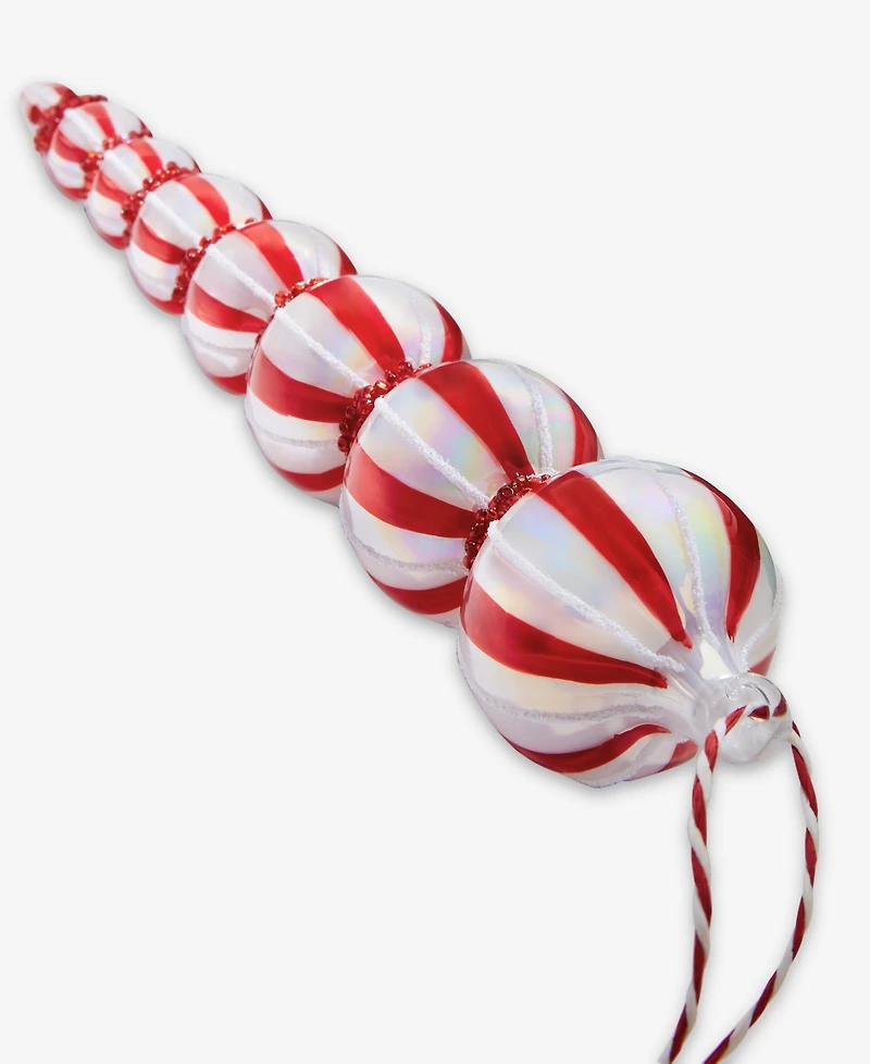Holiday Lane Christmas Cheer Red Stripe Finial Ornament, Macy's Exclusive