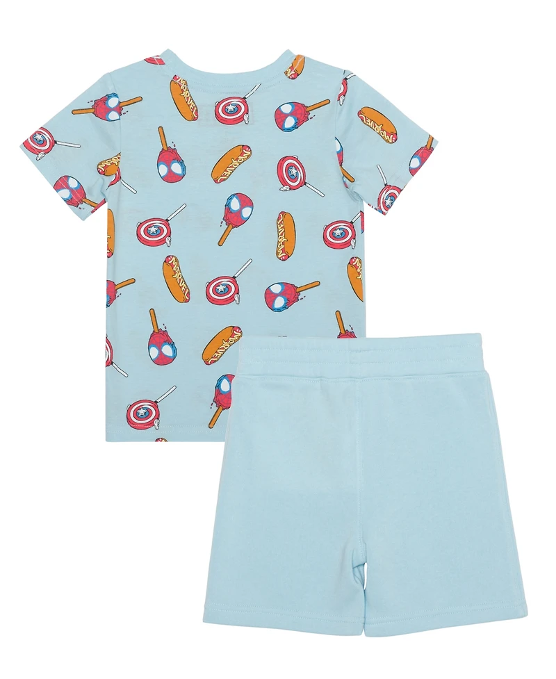 Spider-Man Toddler Boys 2-Piece Crewneck T-Shirt and Shorts Set