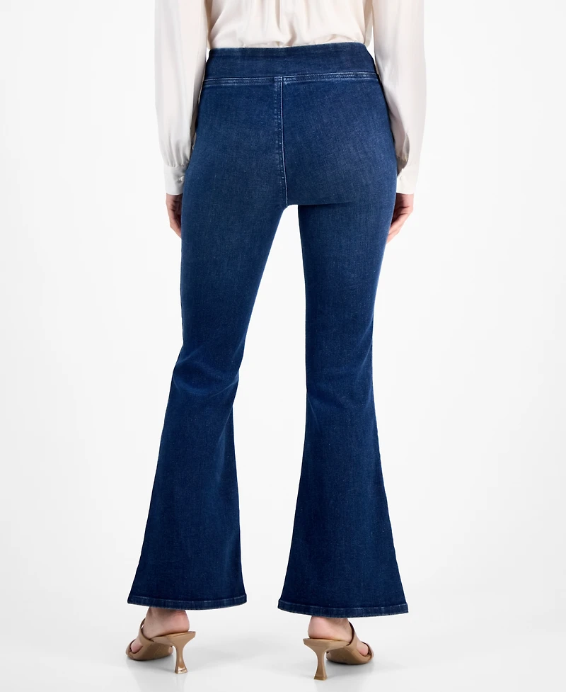 I.n.c. International Concepts Petite Flared-Leg Pull-On Jeans, Macy's Exclusive