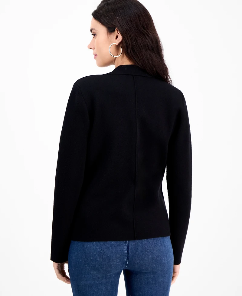 I.n.c. International Concepts Petite Double-Breasted Patch Pocket Sweater, Macy's Exclusive