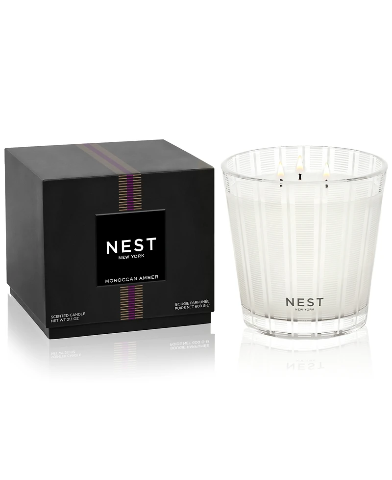 Nest New York Moroccan Amber 3-Wick Candle, 21.1 oz.