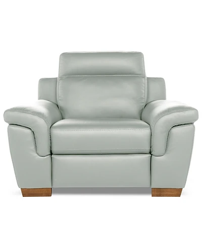 Julius Ii Leather Power Recliner, Exclusively at Macy's