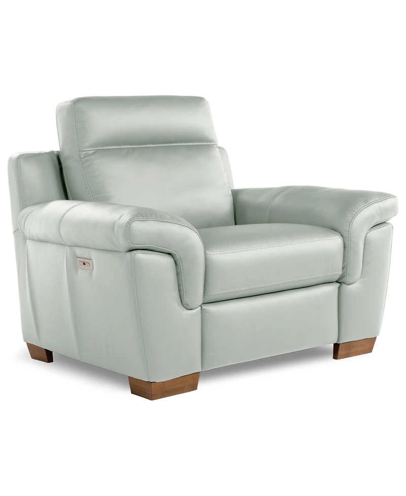 Julius Ii Leather Power Recliner, Exclusively at Macy's