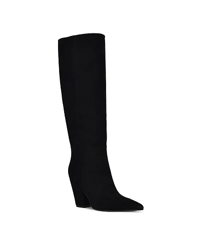 Nine West Women's Adera Wide Calf Tall Pointy Toe Dress Boots