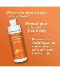 Dr. Mercola Liquid Liposomal Vitamin C, 30 Servings, Potent Antioxidant and Essential Nutrient