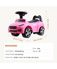 Toddler Ride On Push Car Ages 1-3 with Music Steering Wheel and Under Seat Storage