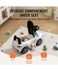 Toddler Ride On Push Car Ages 1-3 with Music Steering Wheel and Under Seat Storage