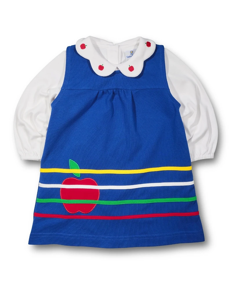Florence Eiseman Toddler Girls French Terry Jumper With Apple