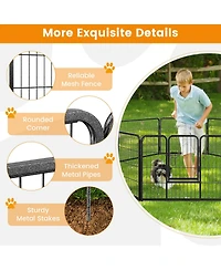 8 Panel 24 Inch Height Pet Fence Indoor Outdoor