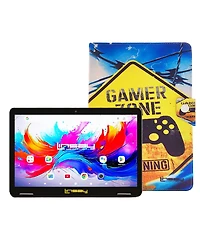 Linsay 10.1"Octa Core 256GB Storage Android 15 Tablet with Gamer Shape Case