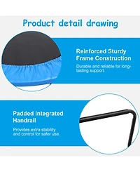 Sugift Kids Trampoline Rebounder with Padded Handrail, Foldable Mini Indoor Trampoline for Toddlers, Balance and Fitness Training
