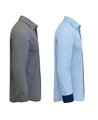 Galaxy By Harvic Men's 2-Pack Slim Fit Solid Shirt