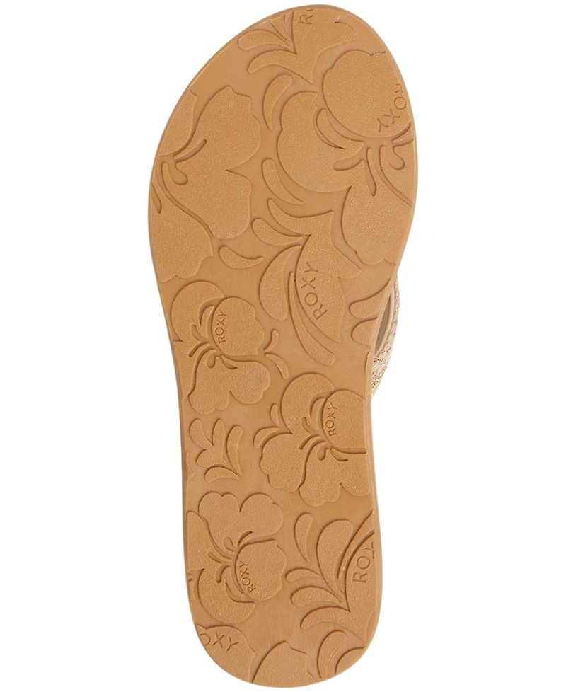 Roxy women's Porto Bling Round Toe Flat Sandals
