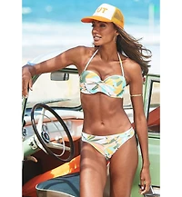 Lascana Women's Mix Print Bandeau Bikini Swimsuit Top Bra Sizing