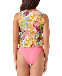 Roxy Juniors' Hot Tropics Tie-Front Tank Cover-Up