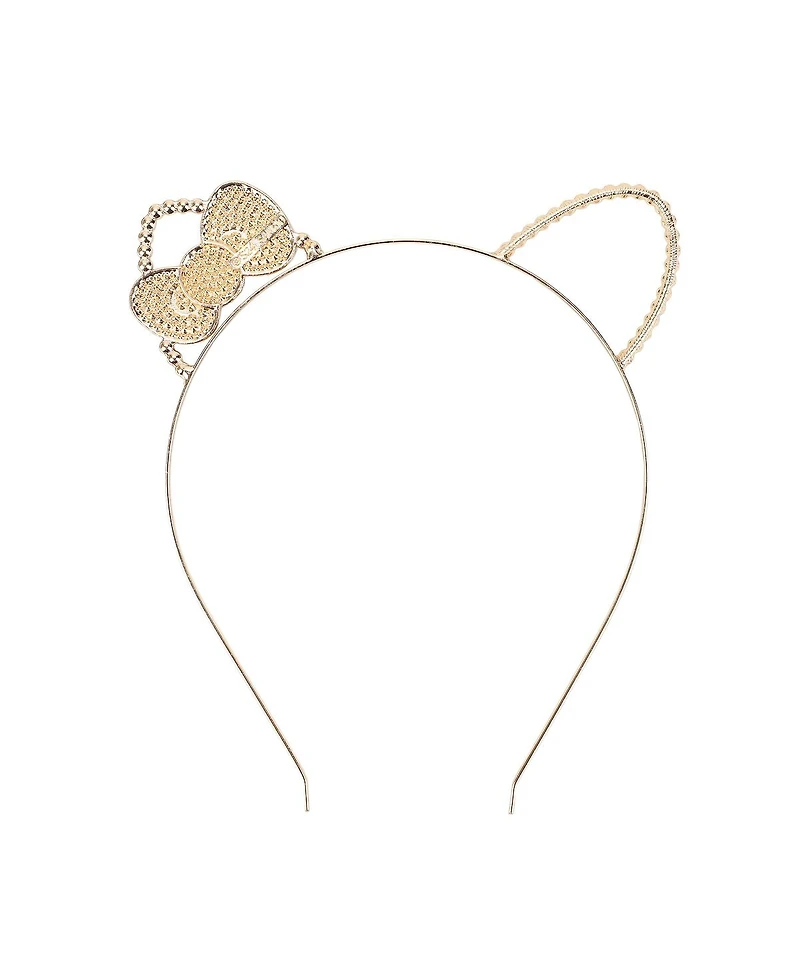 Hello Kitty Ears & Bow Cosplay Glitzy Metal Headband