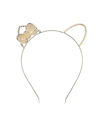 Hello Kitty Ears & Bow Cosplay Glitzy Metal Headband