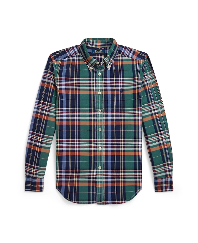Polo Ralph Lauren Big Boys Plaid Cotton Oxford Shirt