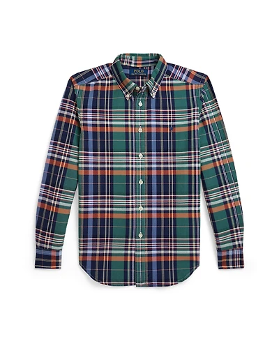 Polo Ralph Lauren Big Boys Plaid Cotton Oxford Shirt