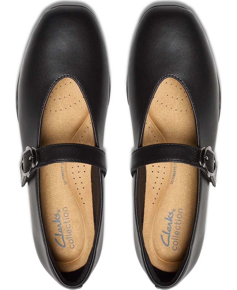 Clarks Women's Jazmynn Iris Square Toe Mary Jane Flats