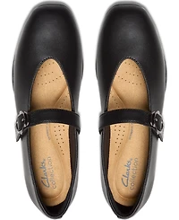 Clarks Women's Jazmynn Iris Square Toe Mary Jane Flats