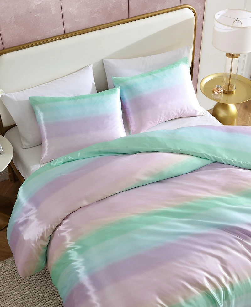 Betsey Johnson Ombre Satin Reversible 3-Pc. Duvet Cover Set, King