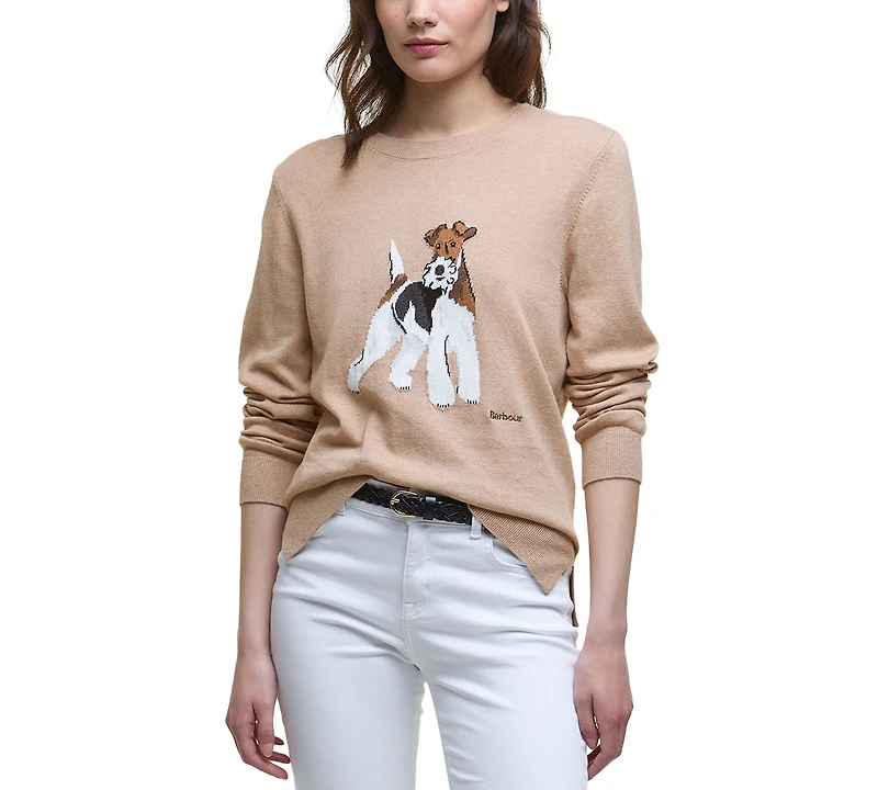 Barbour Women's Knit Canine Crewneck Sweater
