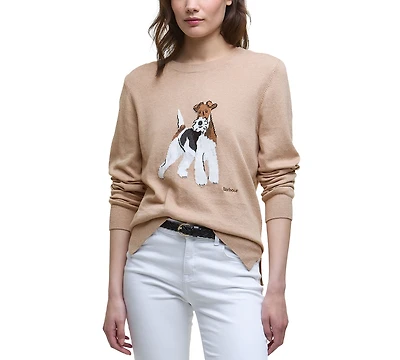 Barbour Women's Knit Canine Crewneck Sweater