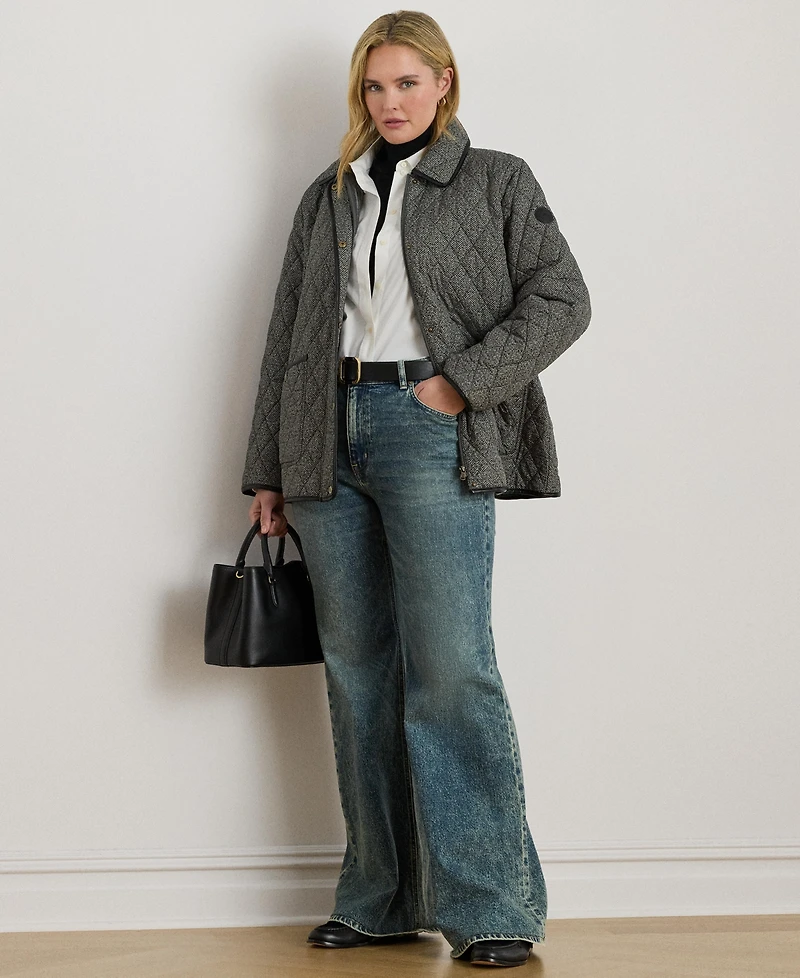 Lauren Ralph Women's Plus Quilted Coat, Exclusively for Macys