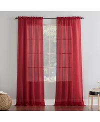 Crushed Sheer Voile Rod Pocket Curtain Panel