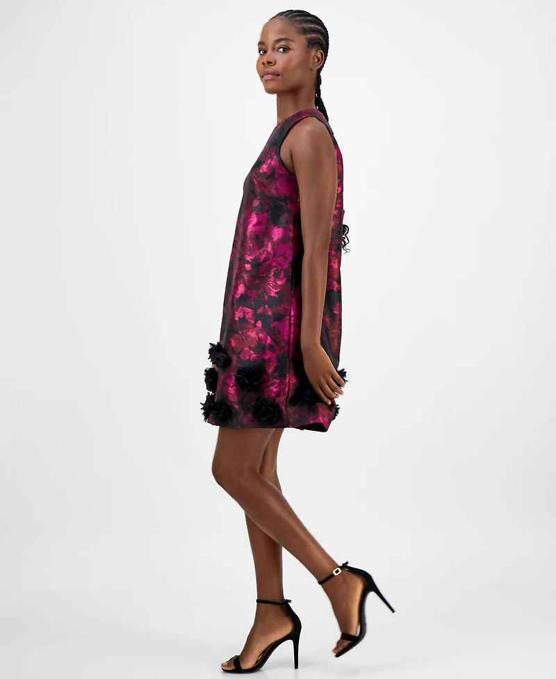 Anne Klein Women's Jacquard Rosette Shift Dress