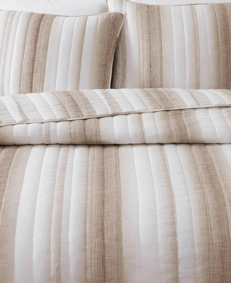 Tommy Bahama La Prisma Stripe Texture Cotton 3-Pc. Quilt Set