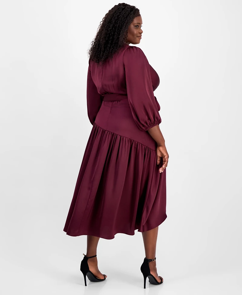 Anne Klein Plus Tiered Midi Dress