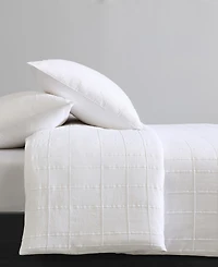 Calvin Klein Solid Puckered Grid 3-Pc. Duvet Cover Set