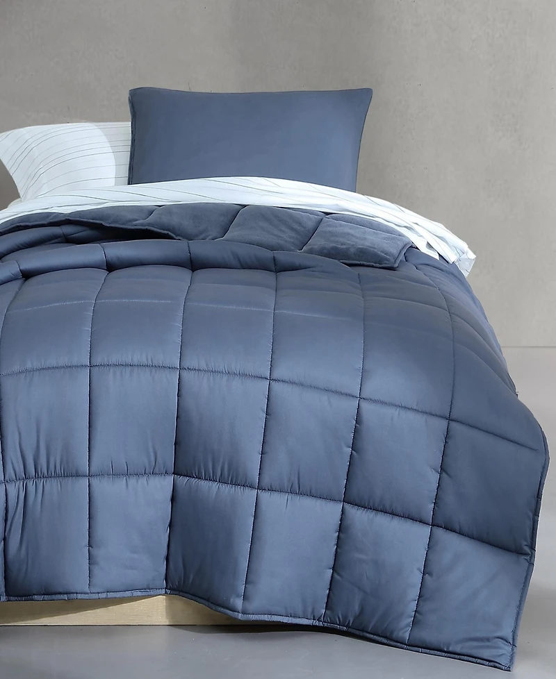 Calvin Klein Washed Solid Reversible Plush 5-Pc. Comforter Set, Twin/Twin Xl