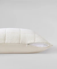 Calvin Klein Cotton Gauze Solid Decorative Pillow Cover, 22" x 22"