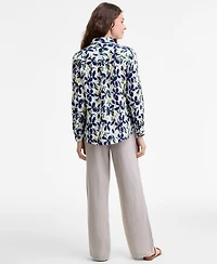 Charter Club Women's 100% Linen Drawstring Pants, Created for Macy's