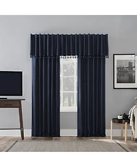 Evelina Faux Dupioni Silk Thermal Extreme 100% Blackout Back Tab Curtain Panel