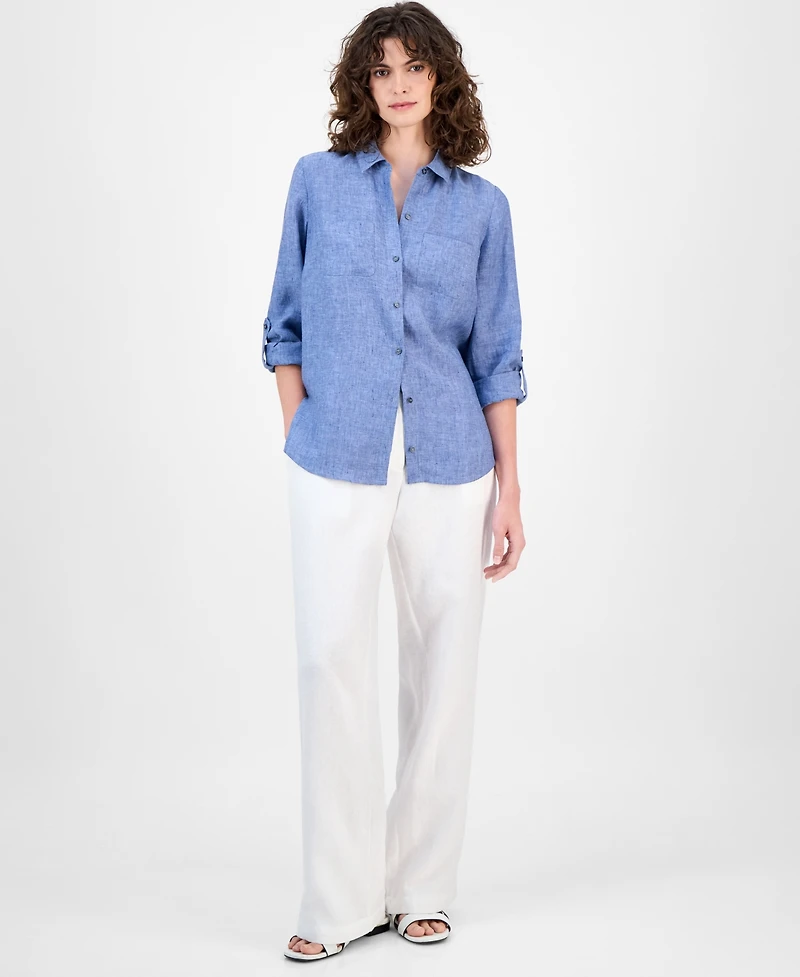 Charter Club Women's 100% Linen Shirt