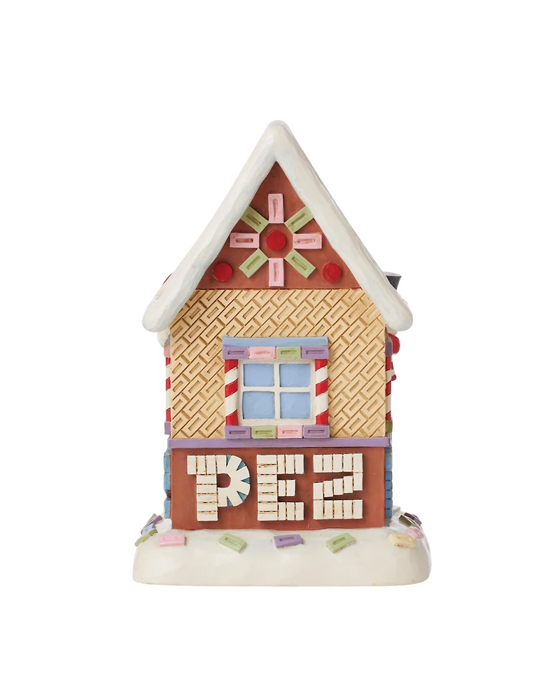 Jim Shore Pez House with Santa and Snowman Figurine