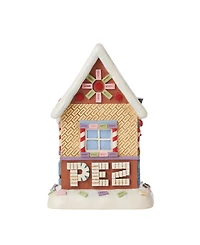 Jim Shore Pez House with Santa and Snowman Figurine