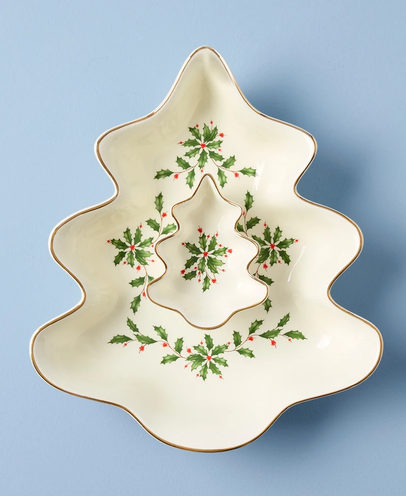 Lenox Holiday Tree Chip & Dip