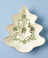 Lenox Holiday Tree Chip & Dip
