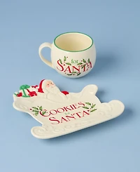 Lenox Holiday Cookies & Milk for Santa Serving Set