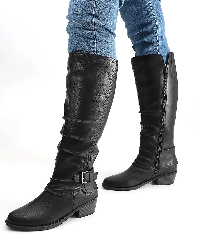 Easy Street Women's Tenille Tall Zipper Boots