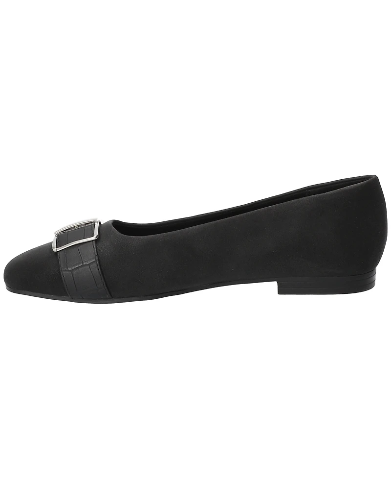 Easy Street Women's Keely Square Toe Ballet Flats