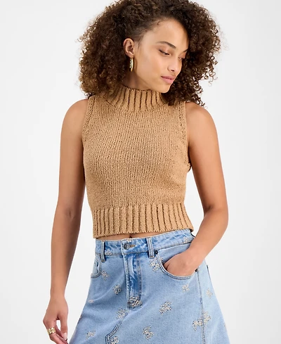 And Now This Petite Mock-Neck Sleeveless Sweater, Macy's Exclusive