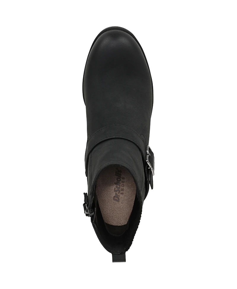 Dr. Scholl's Women's Parker Block Heel Lug Sole Zip Short Boots